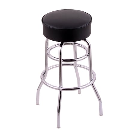 Holland Bar Stool Co 30" Bar Stool, Chrome Finish, Black Vinyl Seat, 360 Swivel C7C130BlkVinyl